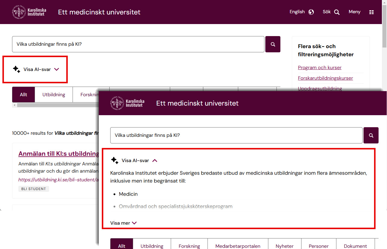 Skärmdump för medarbetare