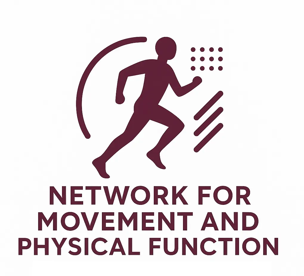 Grafisk logga för nätverket för rörelse och fysisk funktion.