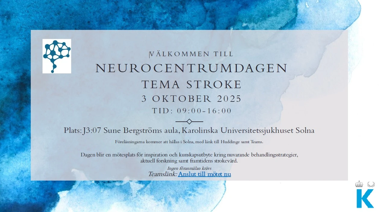 Neurocentrumdagen 3 oktober 2025