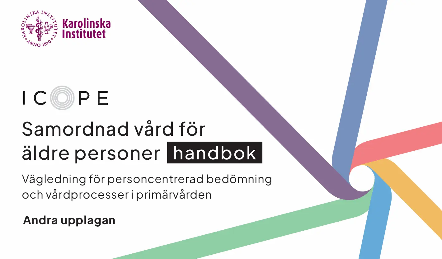 visar omslaget på en internationell handbok om hur man kan förbättra vården för äldre.