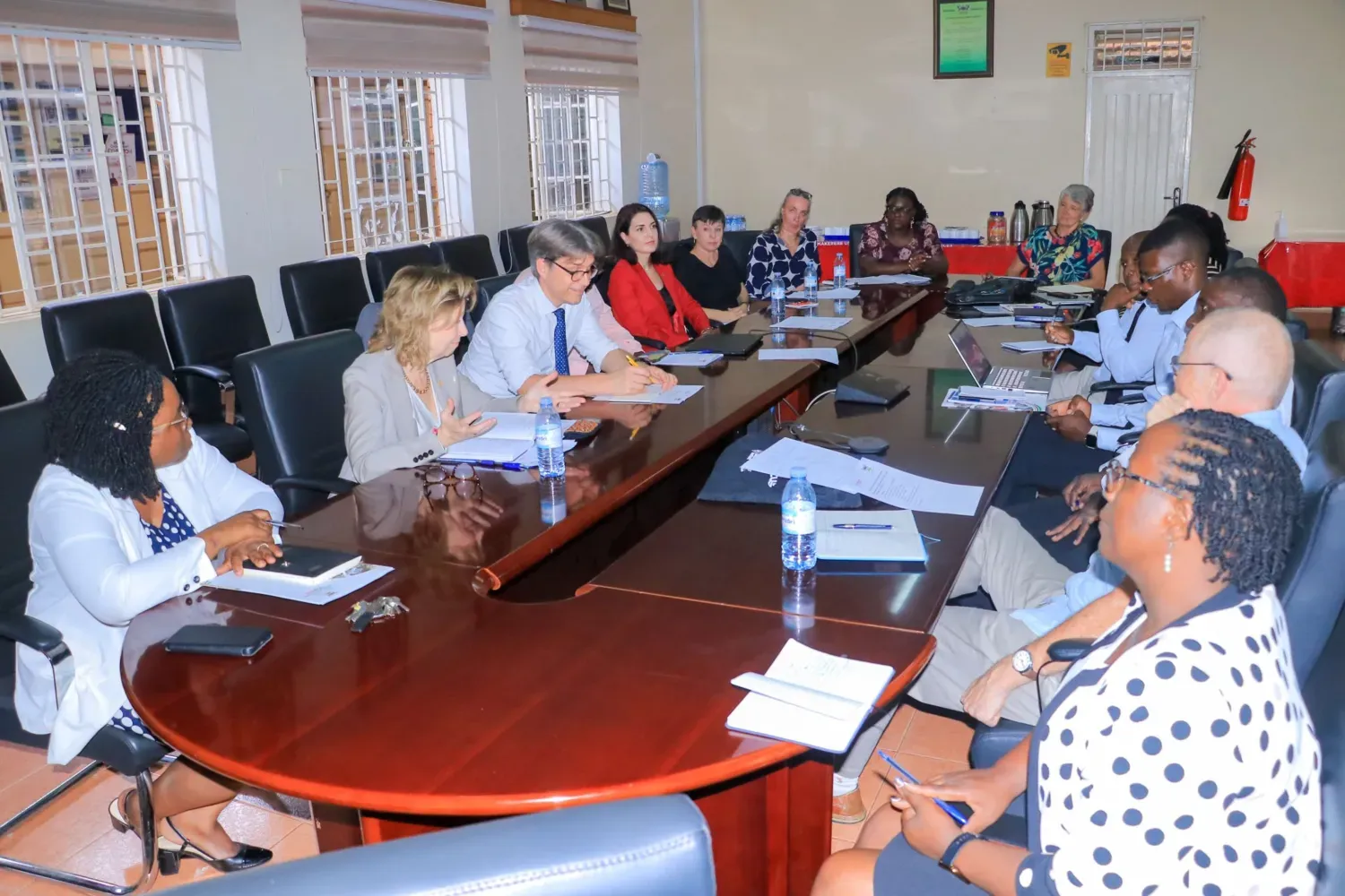 The President of Karolinska Institutet, Annika Östman Wernerson, attended a leadership meeting at Makerere University’s College of Health Sciences