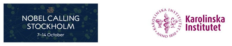 The logotypes of Karolinska Institutet and Nobel Calling.