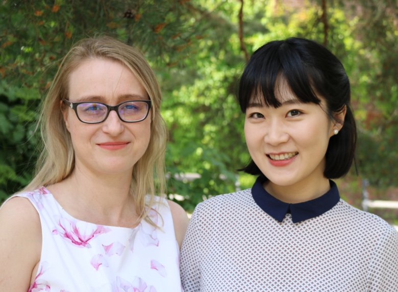 Forskarna Agnieszka Butwicka och Shengxin Liu.
