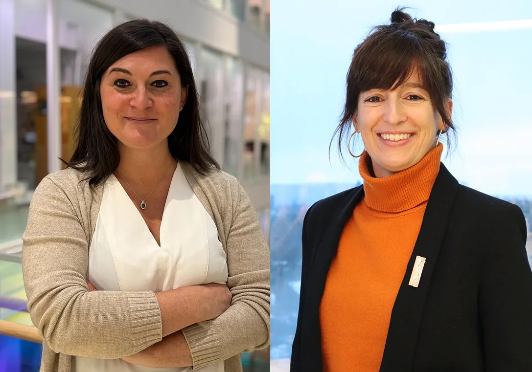 Porträtt av Anna Marseglia, biträdande lektor, avdelningen för klinisk geriatrik och Amaia Calderón-Larrañaga, senior forskare och docent, avdelningen för Aging Research Center, NVS.
