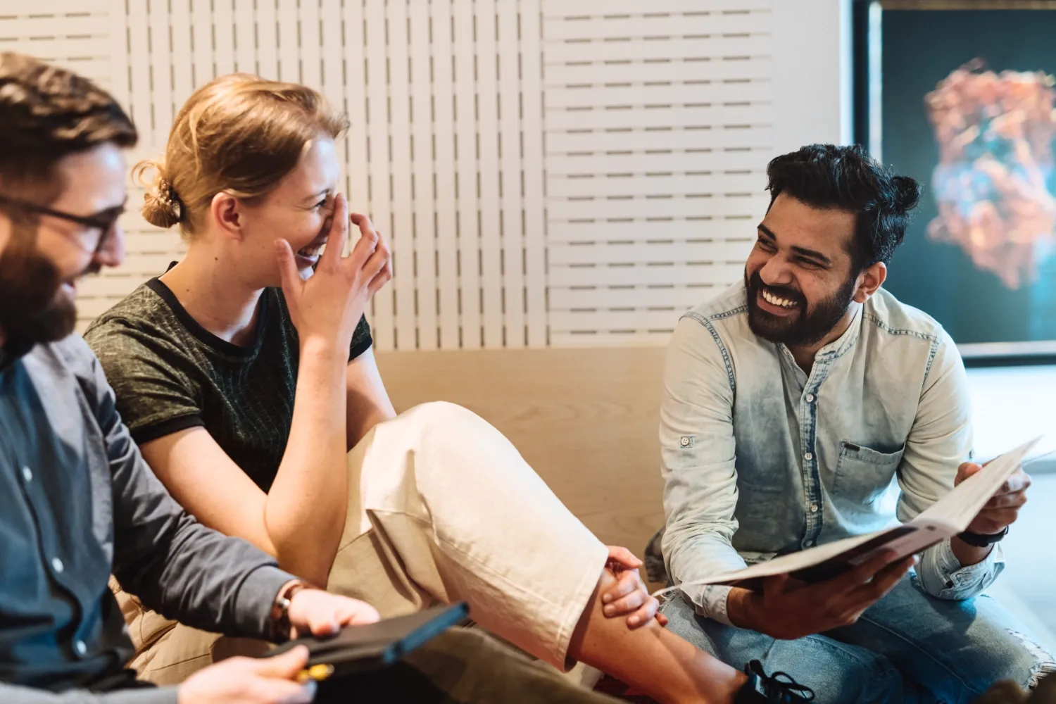 Studenter på campus Flemingsberg 2019.