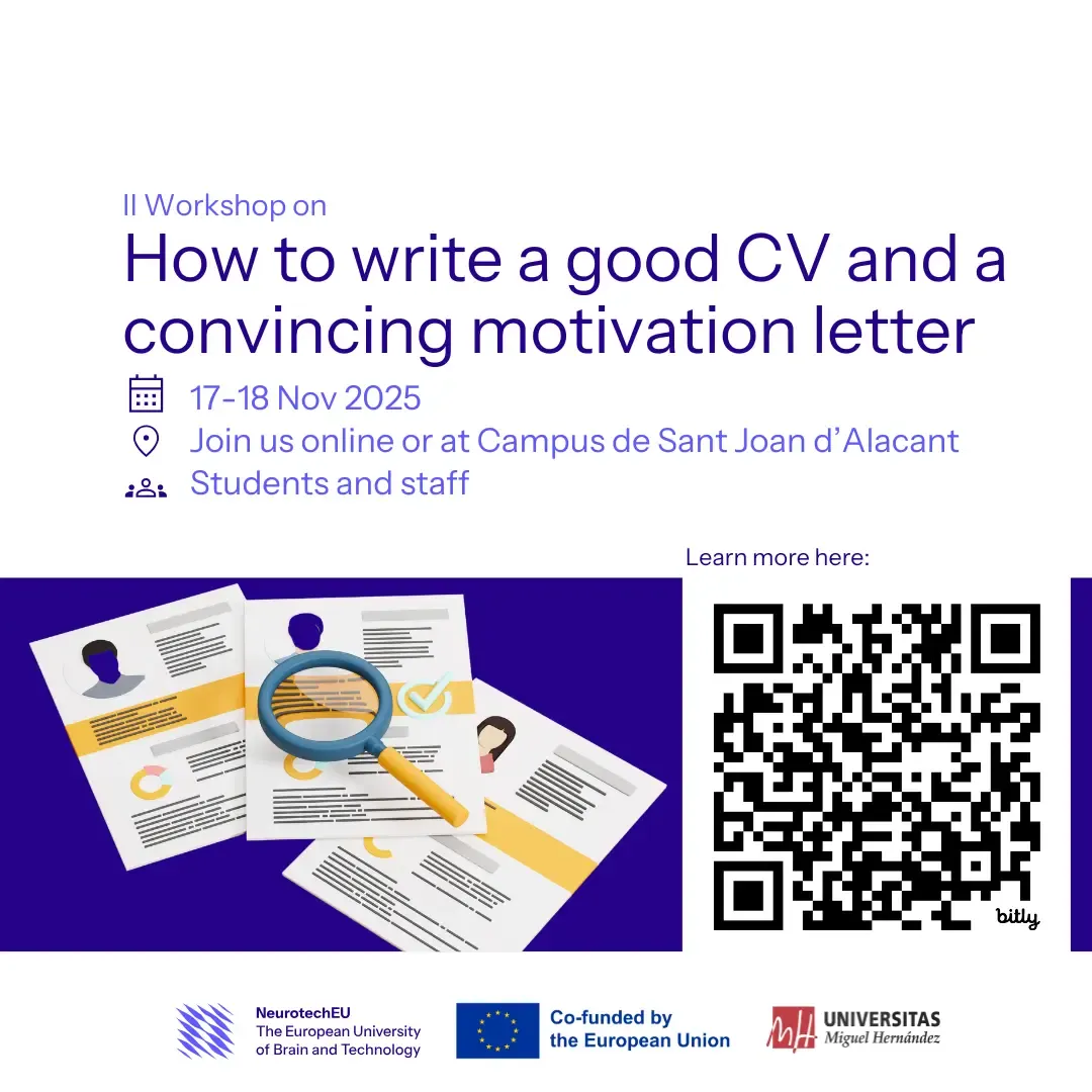 Workshop on “How to write a good CV and a convincing motivation letter”