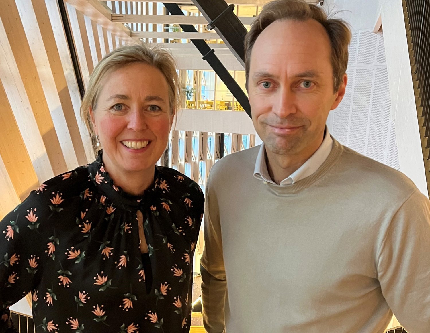 Porträtt av Cecilia Odlind och Linus Jönsson