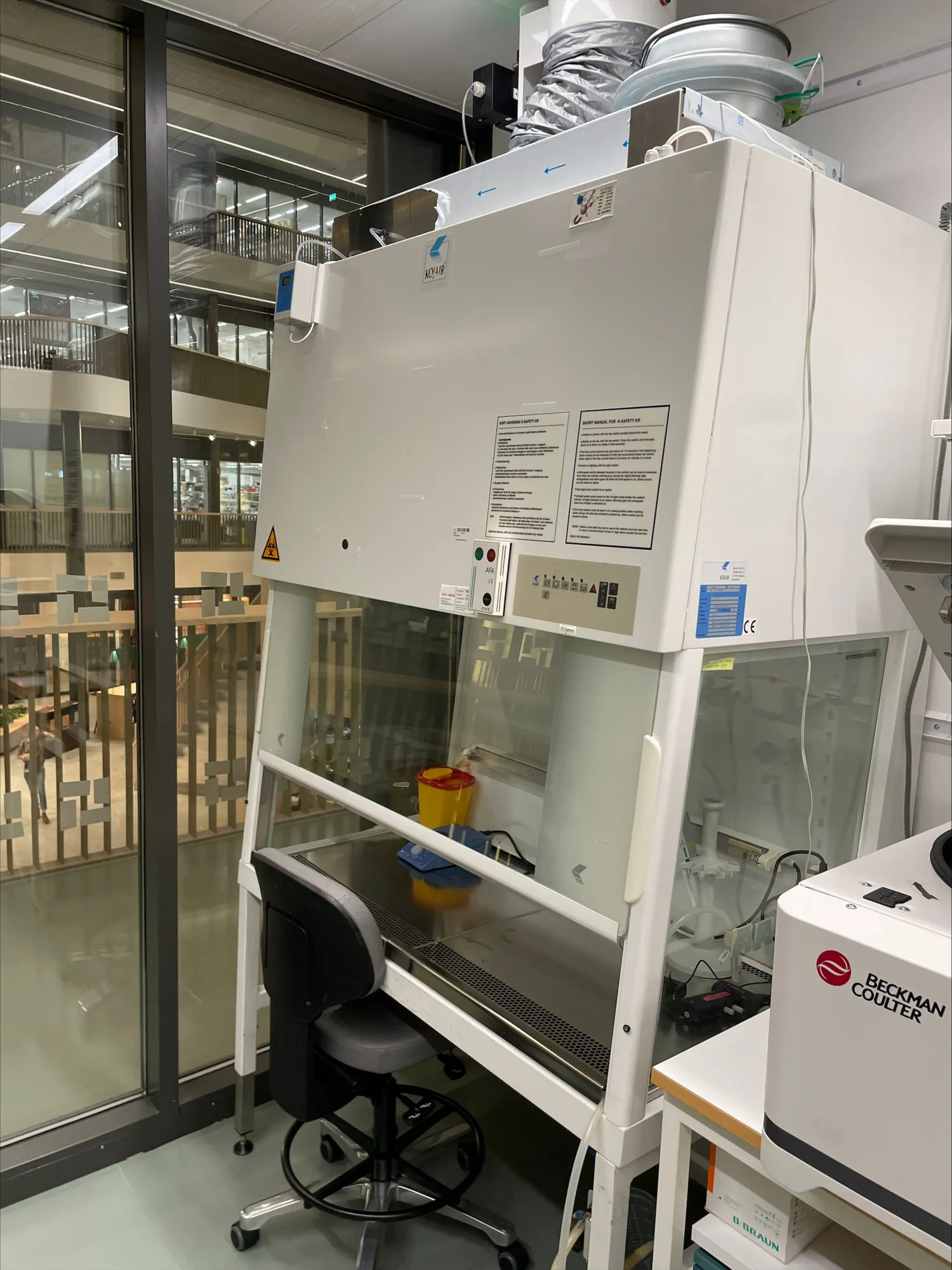 Instrument och utrustning som ingår i core-faciliteten.