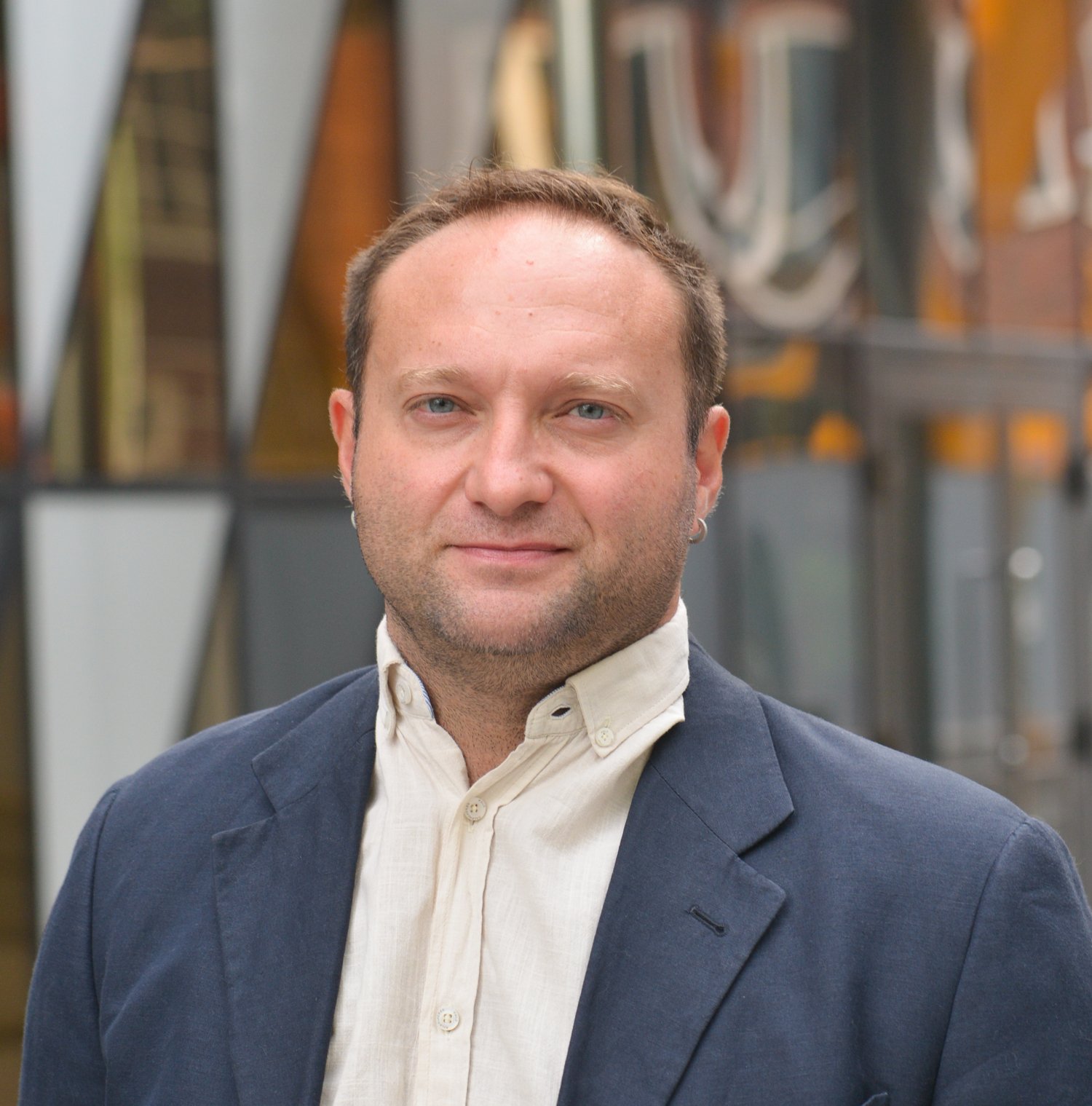 Federico Iovino utanför Aula Medica.