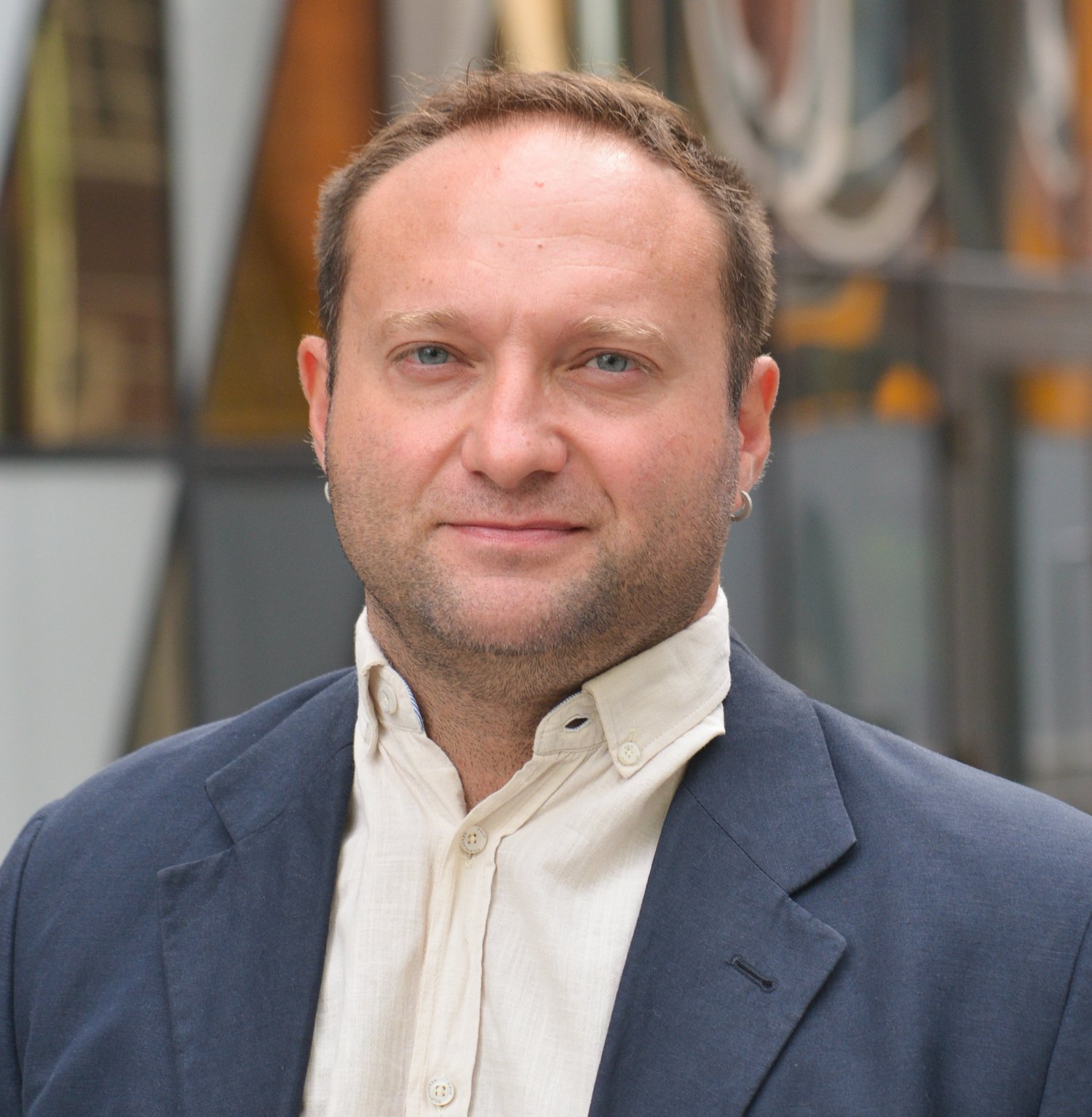 Federico Iovino utanför Aula Medica.