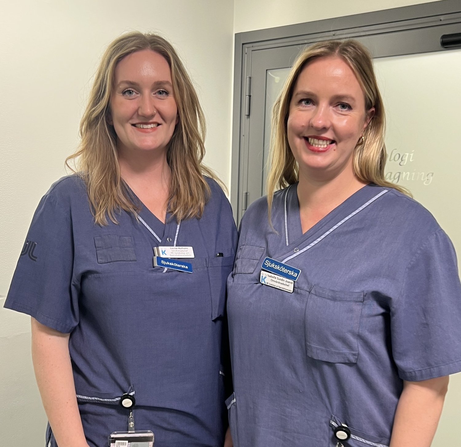 Omvårdnadscheferna Louise Kalholm och Isabelle Sundin Joandi
