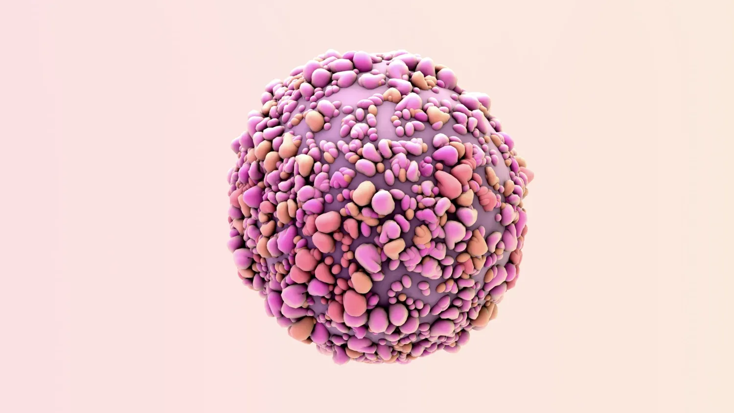 3d-illustration av bröstcancercell.