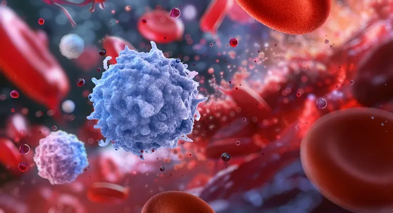 illustration av immunceller i blodet