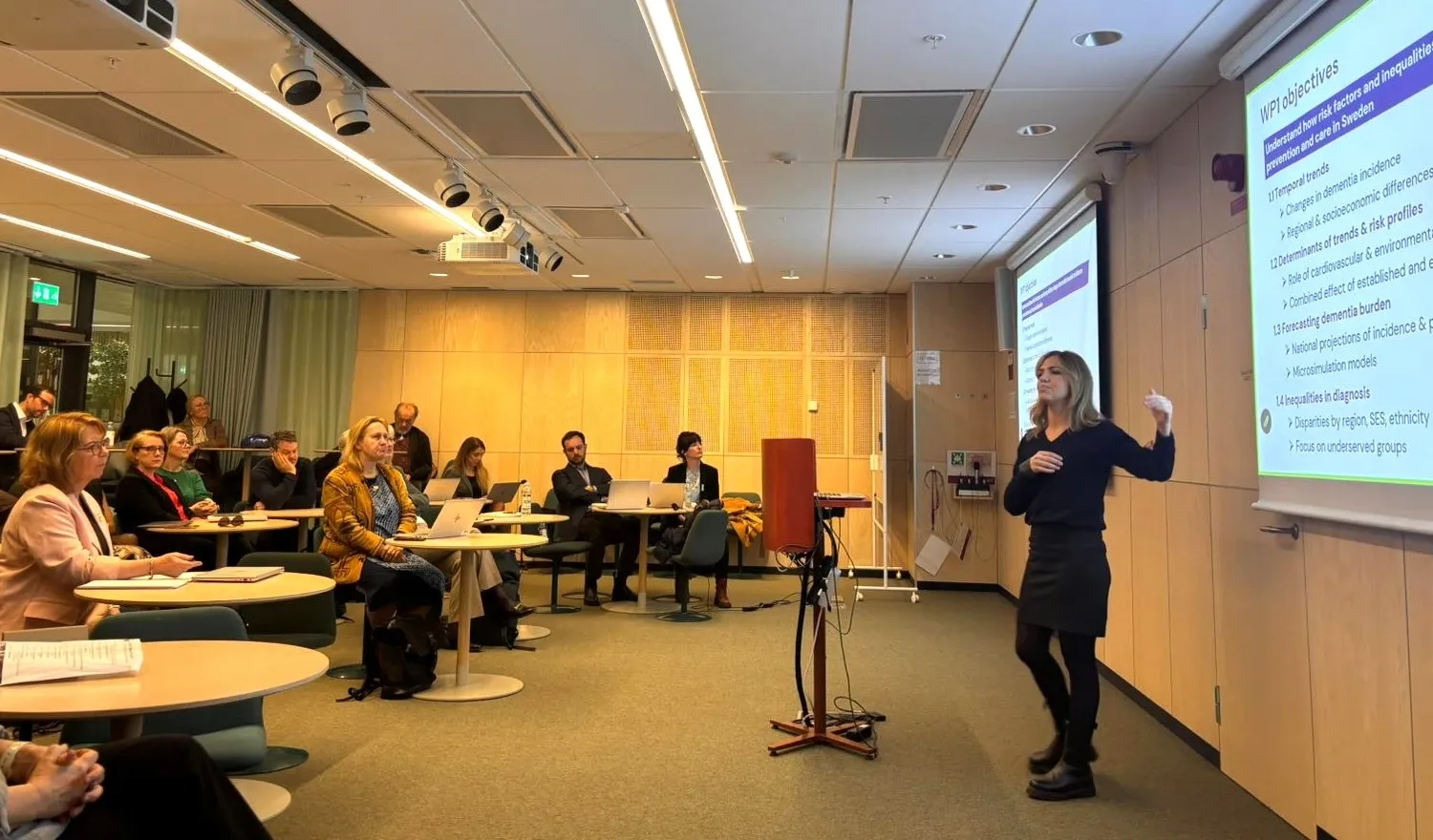 Giulia Grande presenterar WP1