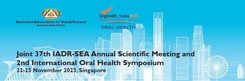 bilden visar huvudet på en inbjudan till Singapore om senaste forskningen odontologi