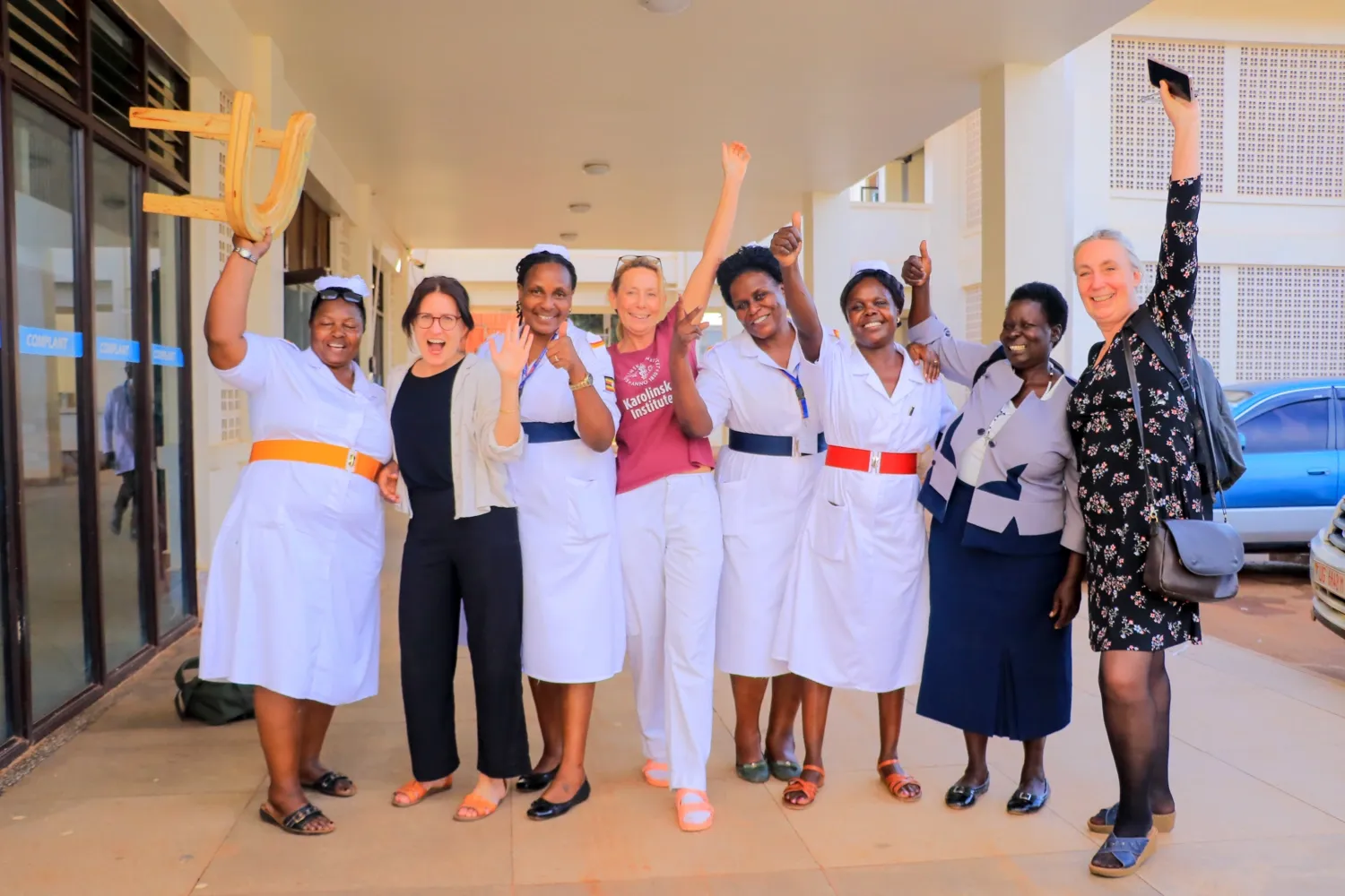Capacity building for public health officials in maternal and child health (MIDWIZE) project team at Naguru Hospital in Uganda.