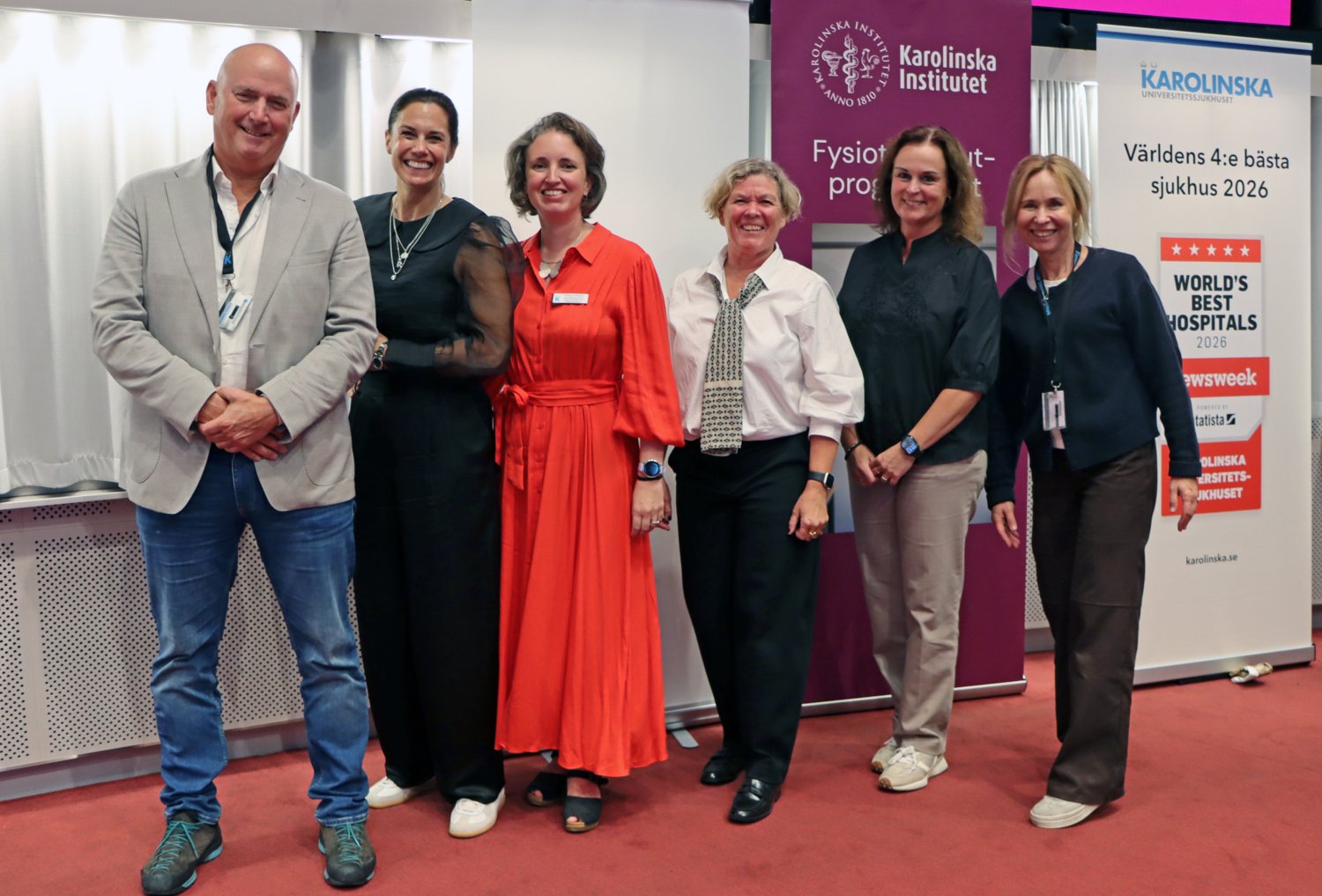 Christophe Pedroletti, sjukhusdirektör, Li Villard, fysioterapeut, Frances Eriksson, fysioterapeut, Marie Halvorsen, programdirektor , Malin Nygren Bonnier fysioterapeut, Maia Persson, temachef.