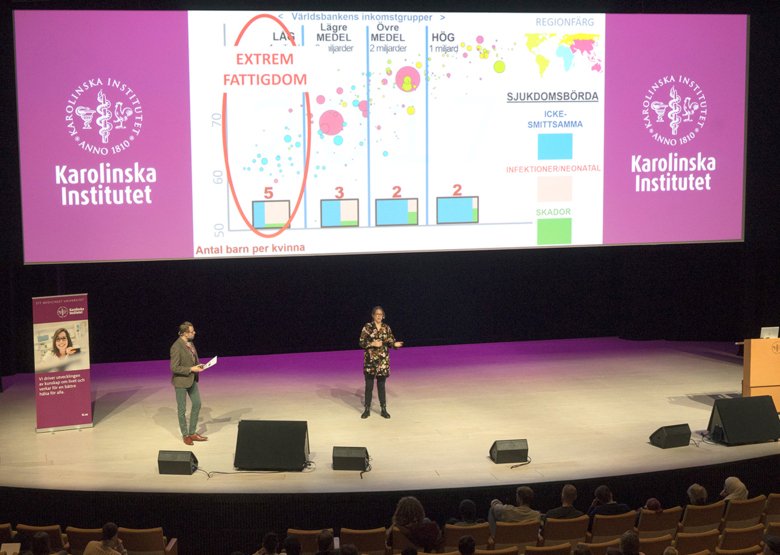 Helena Nordenstedt and Lars Frelin speaking about health at IPL day 2019. Photo: Ylva Ottervald Flygare.