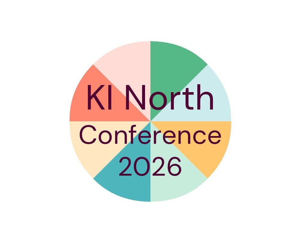 KI Nord konferens 2026, text på bakgrund av åtta färger.