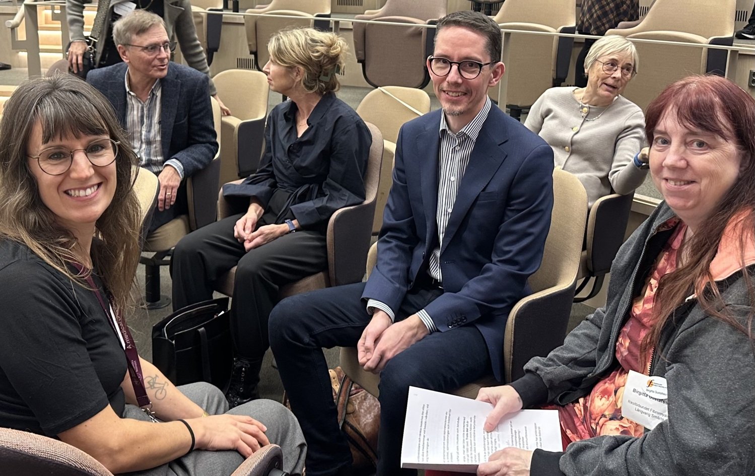 representaner patientorganisationer och sessionsordföranden.