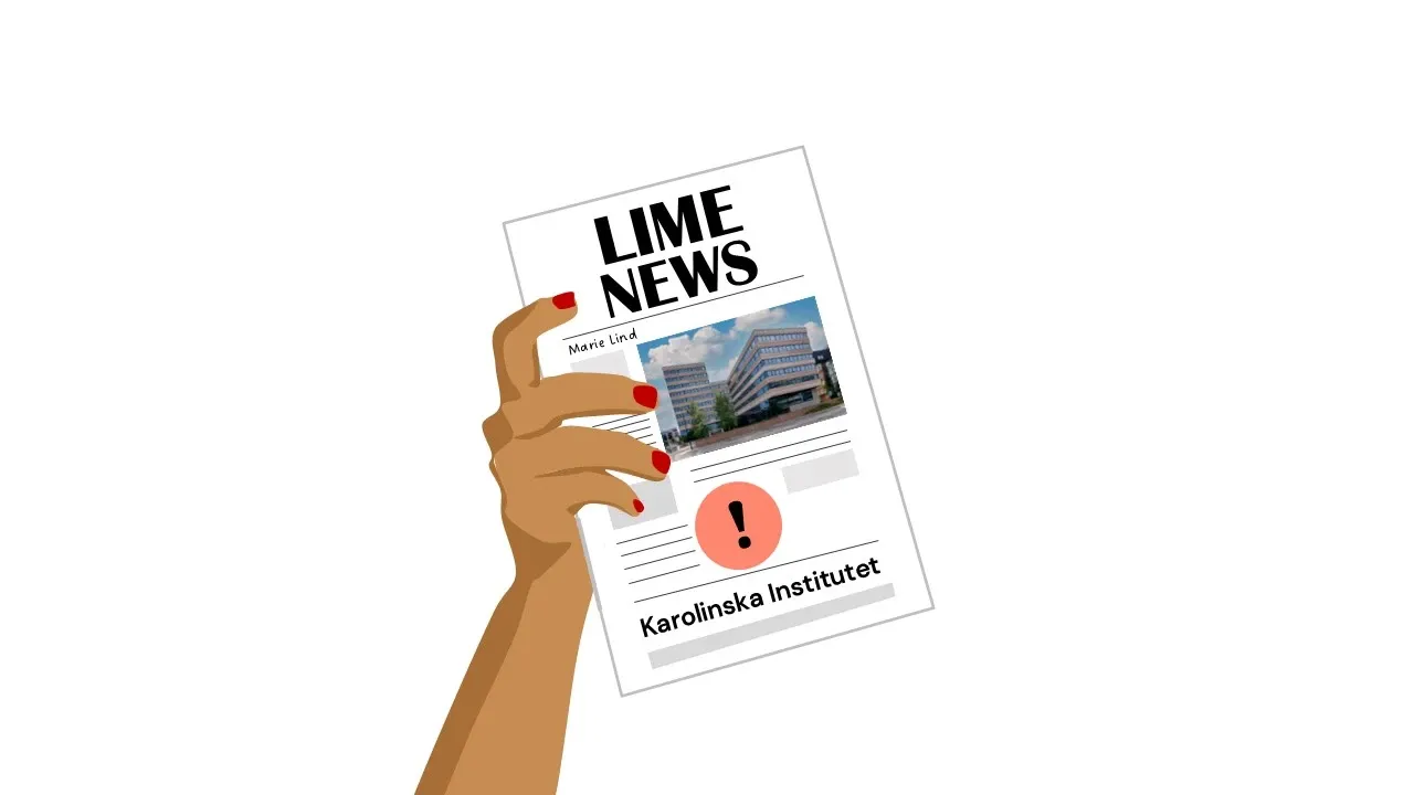 En hand som håller en tidning med rubriken LIME NEWS