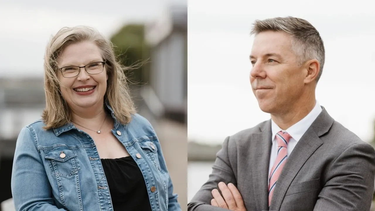 Porträttbild på Lara Varpio och Jonathan Sherbino.