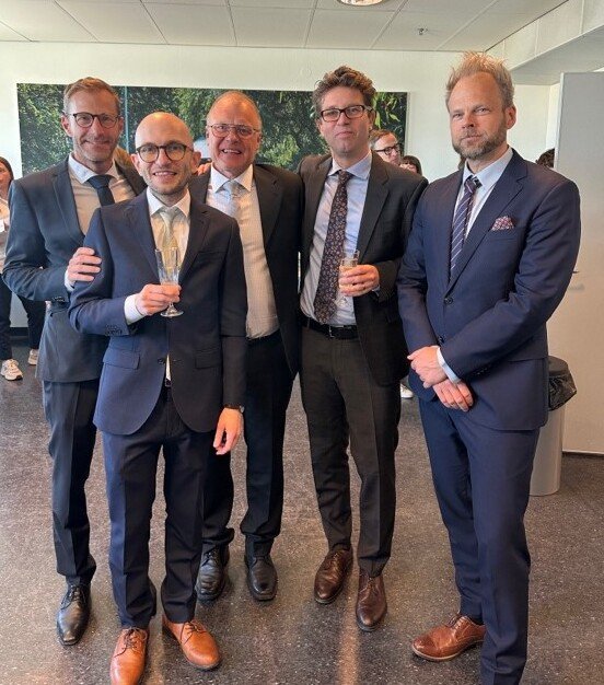 Från vänster: Jacob Hollenberg, Lis Frykler Abasi, Sune Forsberg, Per Nordberg, Mattias Ringh.