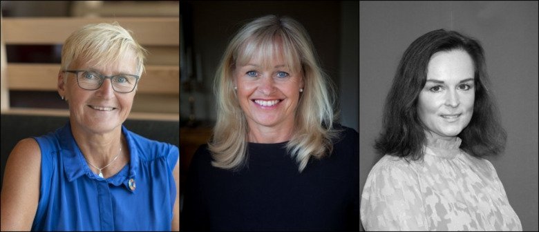 collage med tre porträttbilder, Maria Hagströmer, professor, Ing-Mari Dohrn, med. dr., och Malin Nygren Bonnier, docent, sektionen för fysioterapi, NVS.