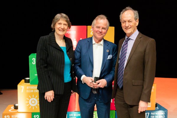 Helen Clark, Ole Petter Ottersen and Michael Marmot at the Rethinking Higher Education conference in March 2019