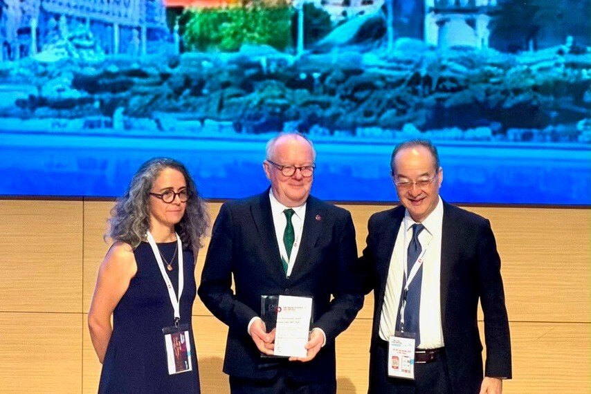 Matthias Löhr vid International Association of Pancreatology, Lifetime Achievement Award 2026.