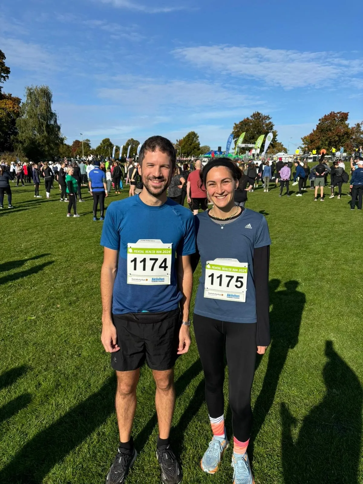 Franziska Steffens och Federico Triolo, i solen ute på Djurgården.