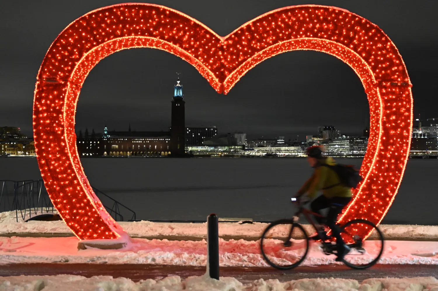 Cyklist på Söder Mälarstrand