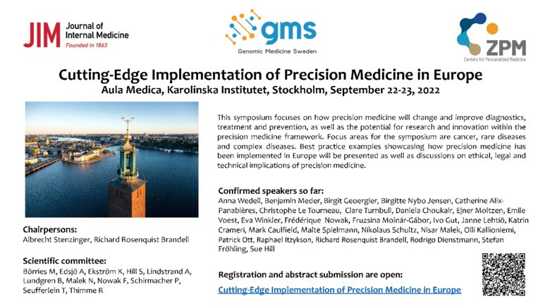 Symposium om precisionsmedicin i Europa den 22-23 september 2022