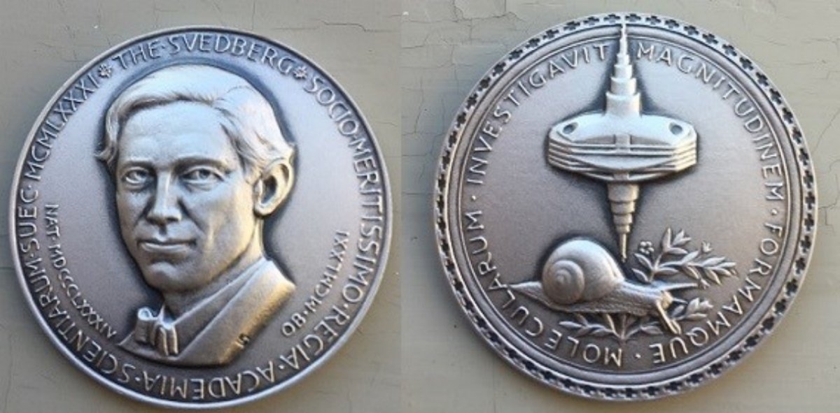En bild på Svedberg prisets medalj
