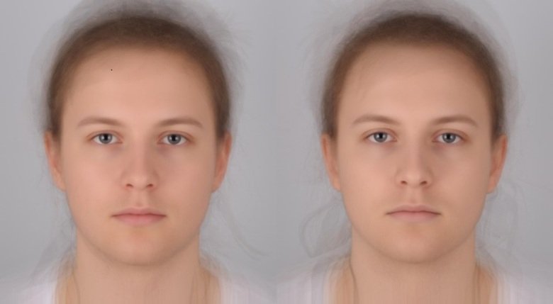 Porträtteten är kompositbilder av samma försökspersoner som blivit injicerad med placebo (vänster) eller med en bakteriekomponent från E. Coli (höger). Bilderna är tagna två timmar efter injektion.