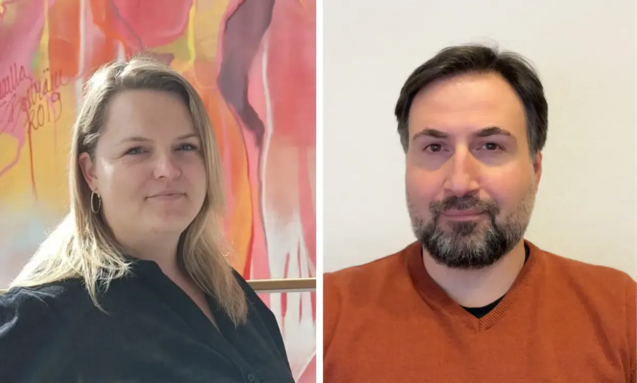 Ellen Vercalsteren och Vladimer Darsalia, forskare vid KISÖS.