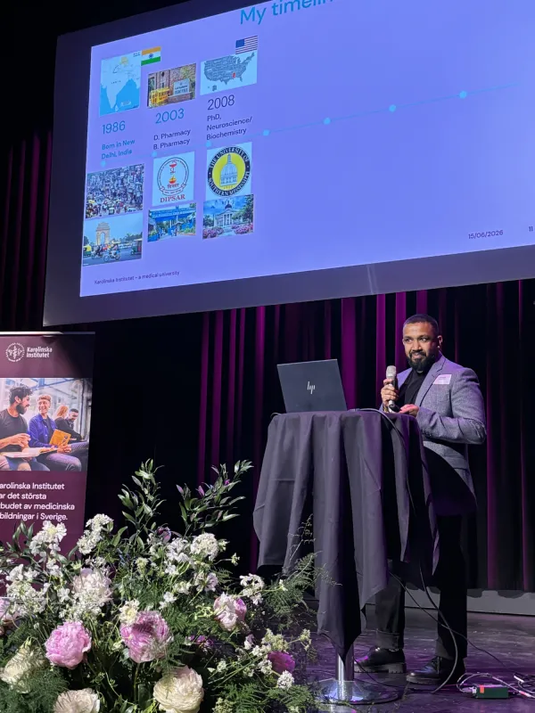 Amit Kumar ny docent på scenen presenterade sin forskning.