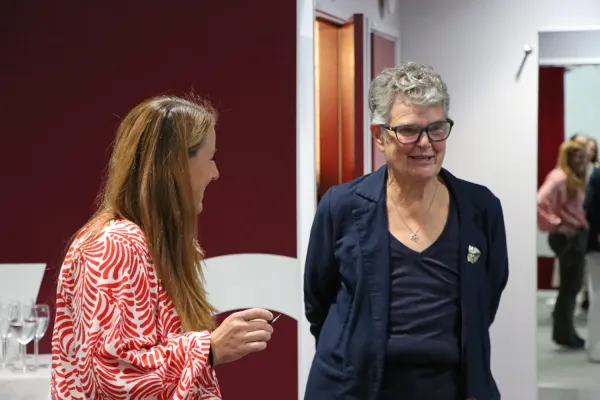 Avslutningssamtal och avtackning av Lena Nilsson-Wikmar den 8 september 2025. Från lärosal och mingelyt i ANA23, Flemingsberg