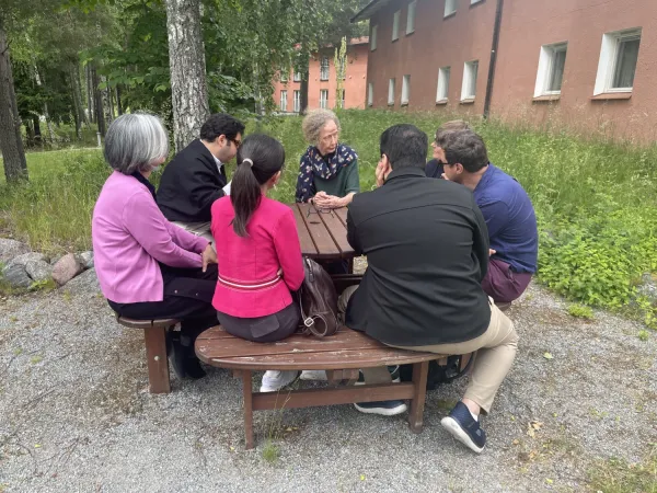 Participants in the Executive Program in Global Health Diplomacy during the Masterclass at Kämpasten, Sigtuna.