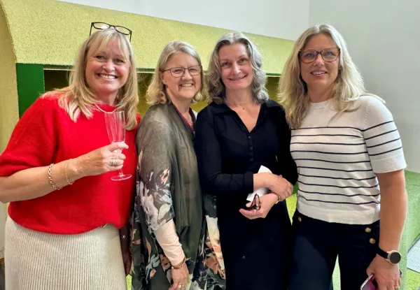 Ing-Mari Dohrn, Päivi Vejby, Angela Schlager och Johanna Törnqvist, fysioterapeutprogrammet.