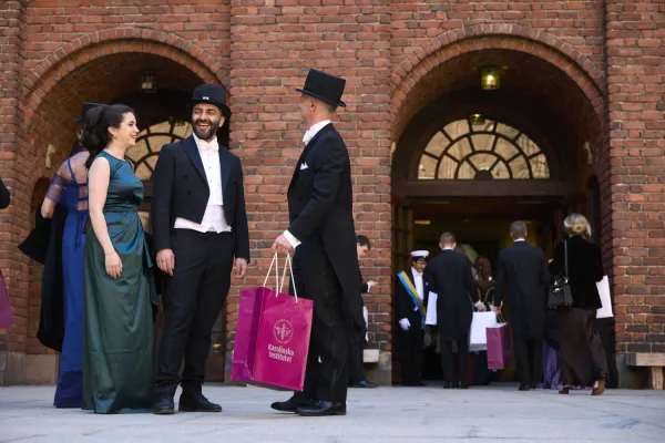 Blivande doktorer inför ceremonin.