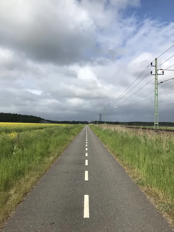 Smal landsväg i Skåne.