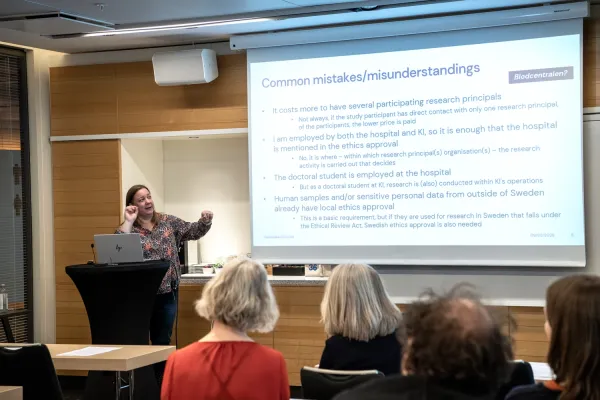 Föreläsare och publik vid NVS FoUK:s kick off i Radissons Waterfront