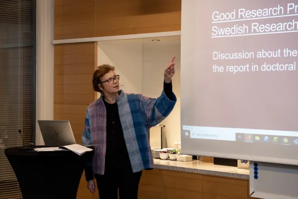 Föreläsare och publik vid NVS FoUK:s kick off i Radissons Waterfront