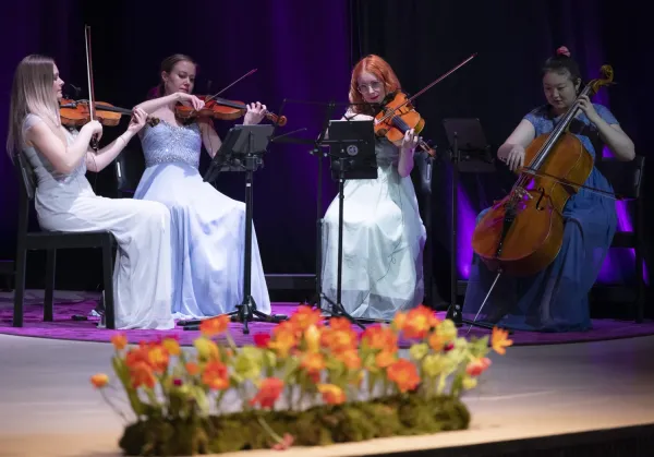 Rosa Kvartetten bjöd på välkomstmusik under installationsceremonin.