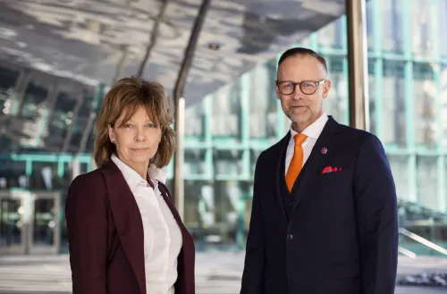 The President Annika Östman Wernerson and the Vice President Martin Bergö