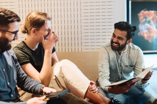 Students at campus Flemingsberg in 2019.