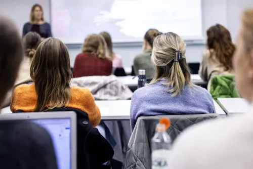 Classroom with teachers and students