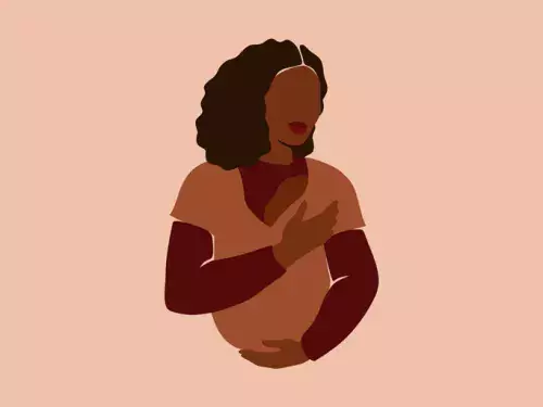 Illustration of a mother with her newborn baby