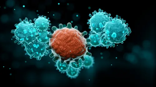 Cancer malignant cells, 3d rendered image.